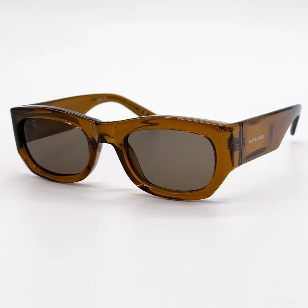 NEW SAINT LAURENT SUNGLASSES SL713 003 BROWN UNISEX - Picture 2 of 10